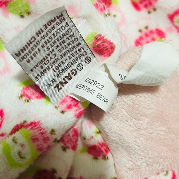 Baby Ganz Sleepy Time Bear Lovey Security Blanket Owl Green Pink Brown White - Picture 6 of 6